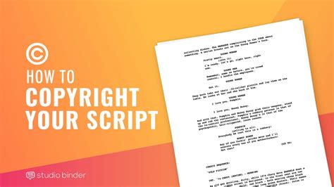 How To Copyright A Script And Protect Your Screenplay