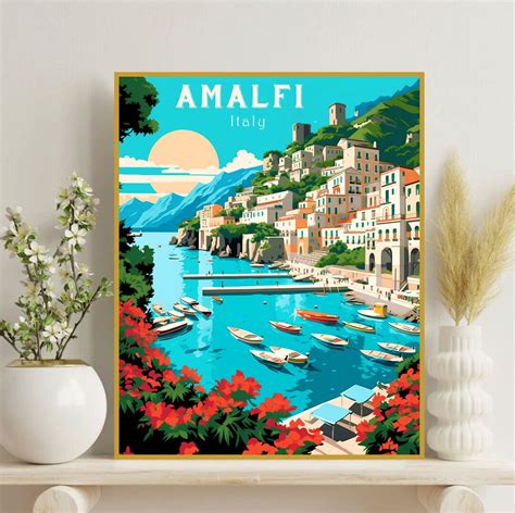 Amalfi Coast Print Amalfi Printable Download Italy Art Print Positano Photography Amalfi Italy