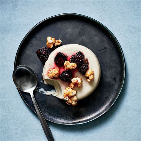 Goat Milkandcorn Panna Cotta With Blackberries Recipe Brooke Williamson