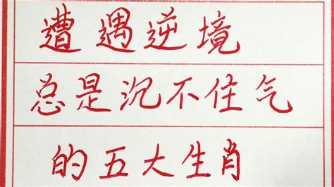 老人言：遭遇逆境，总是沉不住气的五大生肖 硬笔书法 手写 中国书法 中国語 毛笔字 书法 毛笔字練習 老人言 派利手寫 Youtube