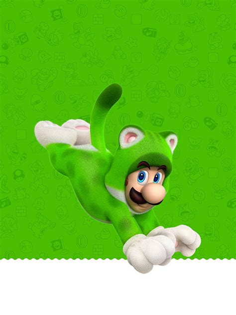 Super Mario 3d World Cat Luigi Wallpaper Cat With Monocle