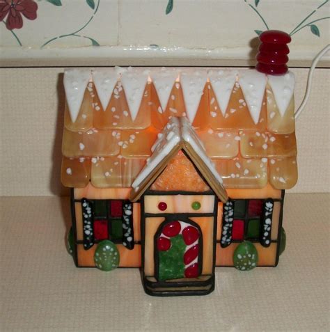 Forma Vitrum Stained Glass Gingerbread House With Original Box 1955076198