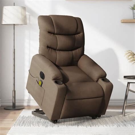 Zerodis Fauteuil Inclinable De Massage Lectrique Marron Tissu