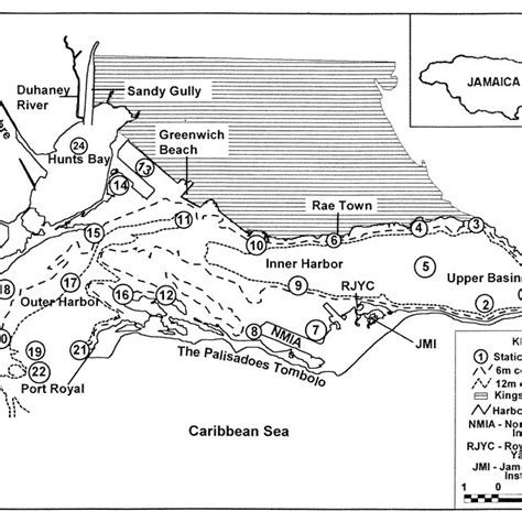 Map Of The Study Area Showing The Major Features And The Stations