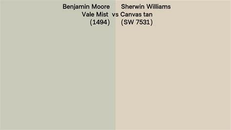 Benjamin Moore Vale Mist Vs Sherwin Williams Canvas Tan Sw