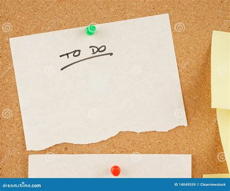 Notes on corkboard stock image. Image of message, todo - 14049559