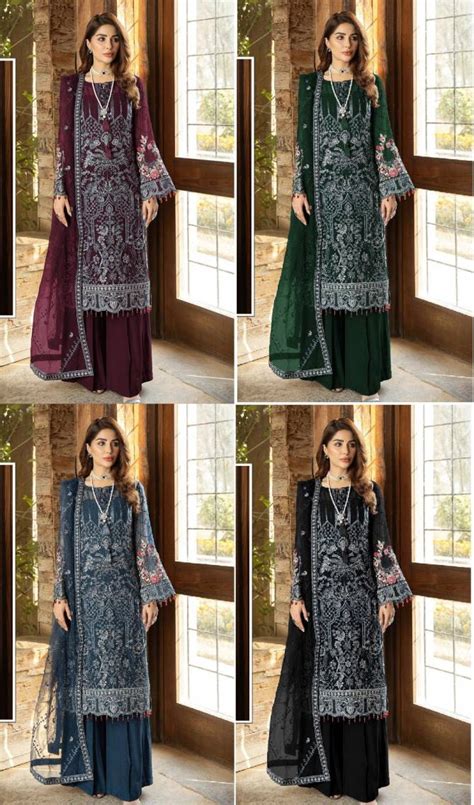 Color By Al Karam Georgette Pakistani Suits Catalog The Ethnic