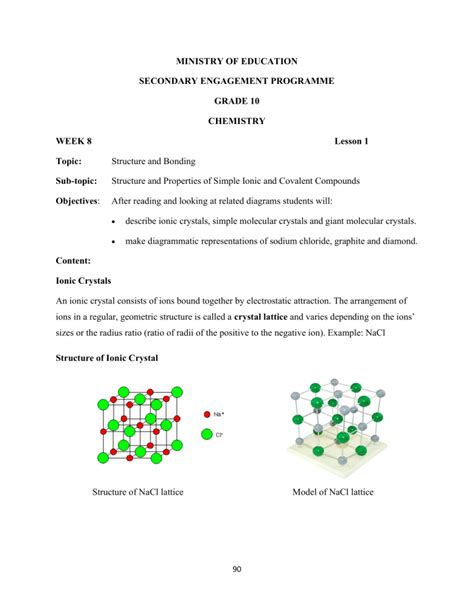 Structure Of Ionic Solids And Giant Molecular Solids