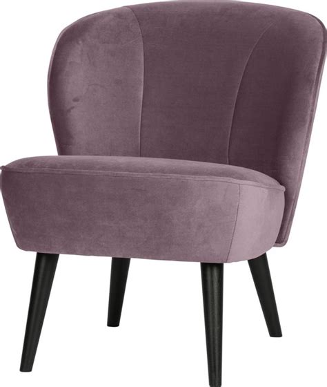 Woood Sara Fauteuil Velvet Warm Lila X X Bol