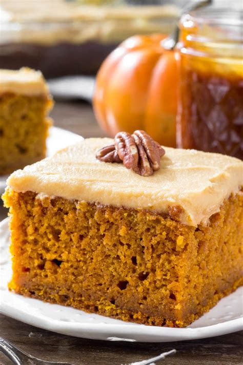 Pumpkin Cake With Caramel Cream Cheese Frosting Just So Tasty