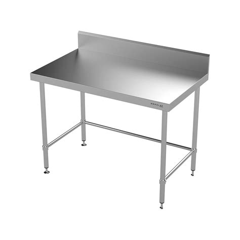 Modular Stainless 1200mm Wide Work Bench With Splashback And Leg Brace