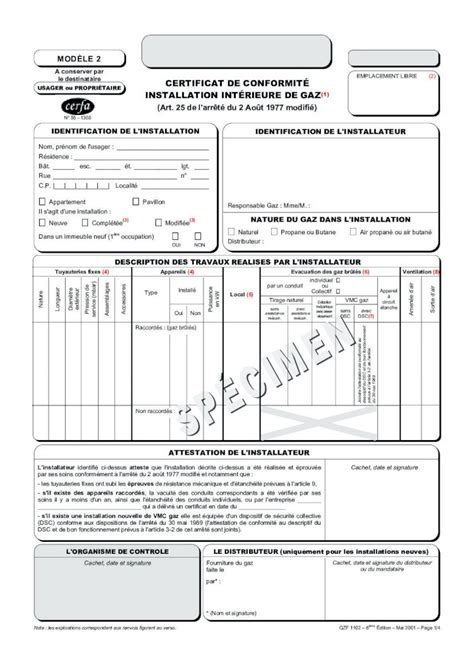 Pdf Certificat De Conformit Installation Gaz Mod Le Gpl Engie Fr