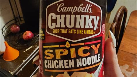 Taste Test Campbells Chunky Spicy Chicken Noodle Soup Youtube