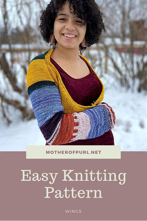 Wings Knitting Pattern Mother Of Purl Easy Knitting Patterns Easy