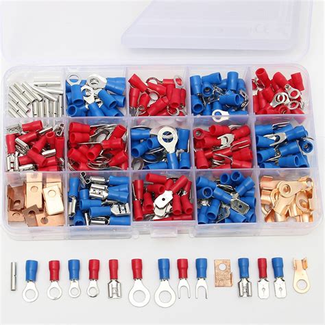 SOLOOP 300pcs Assorted Crimp Terminals Set Insulated Electrical Wire