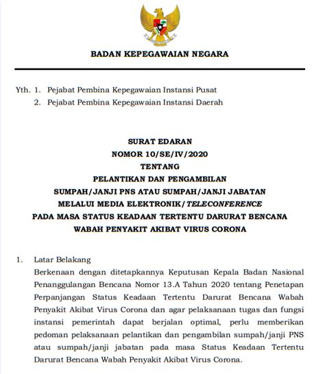 Tata Cara Pelantikan Dan Pengambilan Sumpah Janji Pns Atau Jabatan