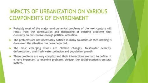 Impact Of Urbanization And Industrialization Pptx