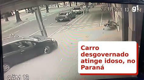 Carro Atropela Idoso Em Veículo Estacionado Bate Em Moto E Danifica