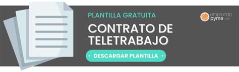 Modelo De Contrato De Teletrabajo O Trabajo A Distancia ️