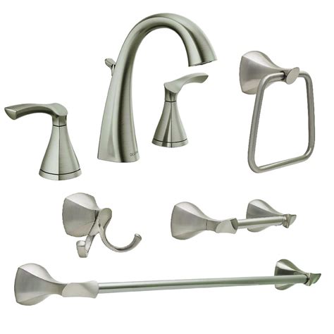 Shop Delta Sandover Brushed Nickel Bathroom Hardware Set at Lowes.com