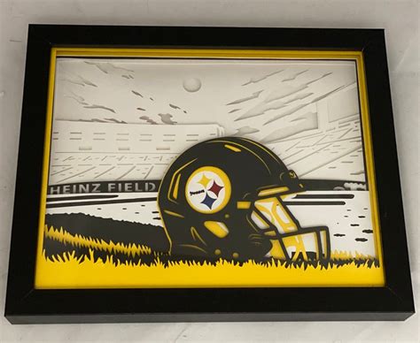 Pittsburgh Steelers Inspired 3D Lighted Shadow Box Etsy