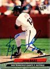 Kevin Bass Autographed Baseball Card San Francisco Giants 1992 Fleer