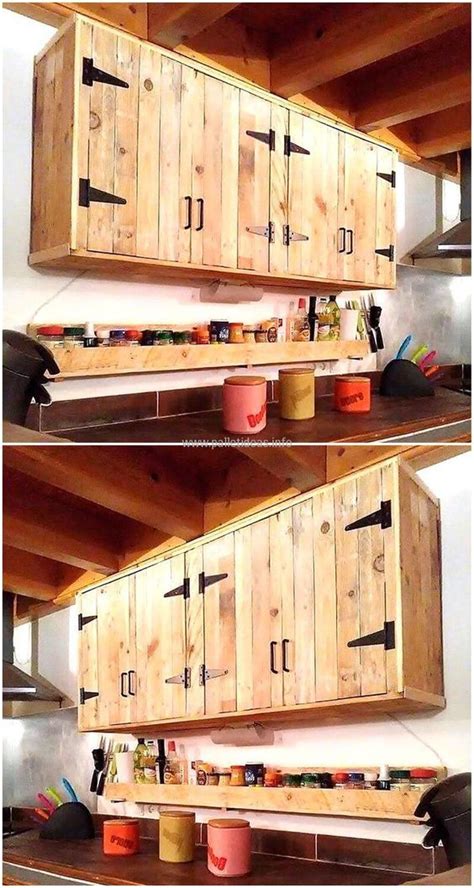 Pallets Made Kitchen Cabinet Idea Is Here The Kitchen Can Be Adorned