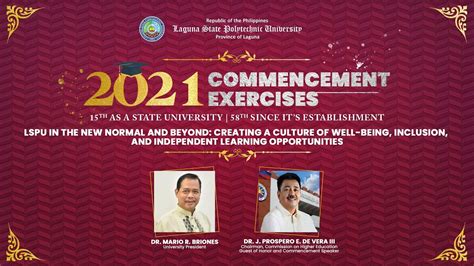 Lspu Santa Cruz Main Campus Commencement Exercises 2021 Youtube