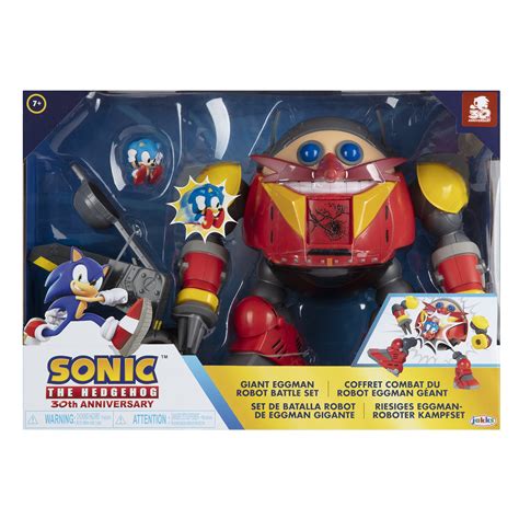 Sonic The Hedgehog Giant Eggman Robot Battle Set With Catapult 30th