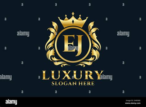 Ej Letter Royal Luxury Logo Template In Vector Art For Luxurious