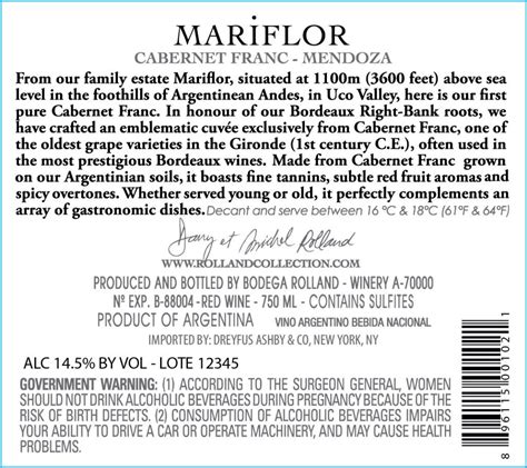 Mariflor Cabernet Franc Dreyfus Ashby Co