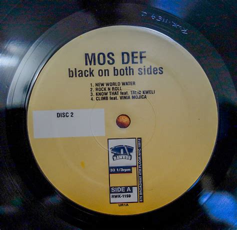 Mos Def Black On Both Sides Lp Rawkus Rwk 1159 モス デフラップ、ヒップ