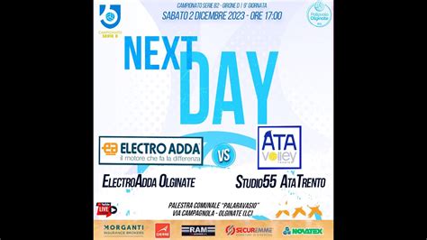 Serie B2 ElectroAdda Olginate Vs Studio55 ATATrento Volley YouTube