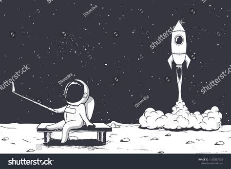 21,494 Astronaut On Moon Drawing Images, Stock Photos & Vectors ...