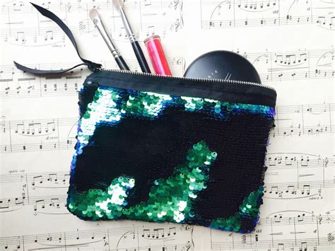 Flip Sequin Make Up Bag Reversible Mermaid Sequin Pouch Two Etsy Uk