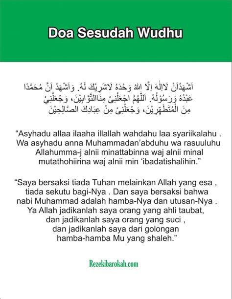 Bacaan Doa Wudhu Dan Artinya Doa Sebelum Dan Sete Nbkomputer