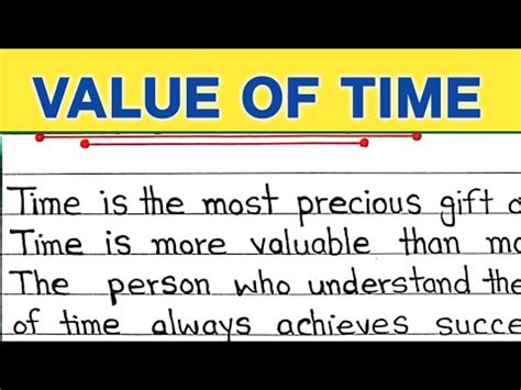 5 Lines Essay On Value Of Time Importance Of Time Essay In English