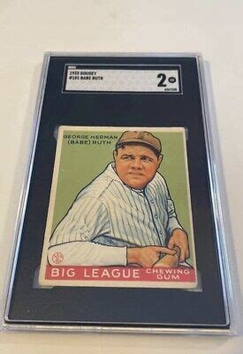 Goudey Babe Ruth Sgc Ultimate Eye Appeal Ebay