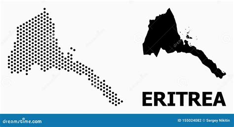 Dot Pattern Map Of Eritrea Vector Illustration Cartoondealer