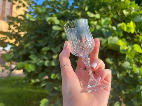 6 Vintage Cristal D Arques Longchamps Sherry Cordial Glasses Crystal Weddings Mcm Aperitif 4 75