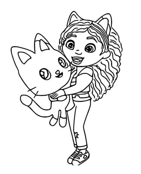 Pandy Gabby's Dollhouse Coloring Pages