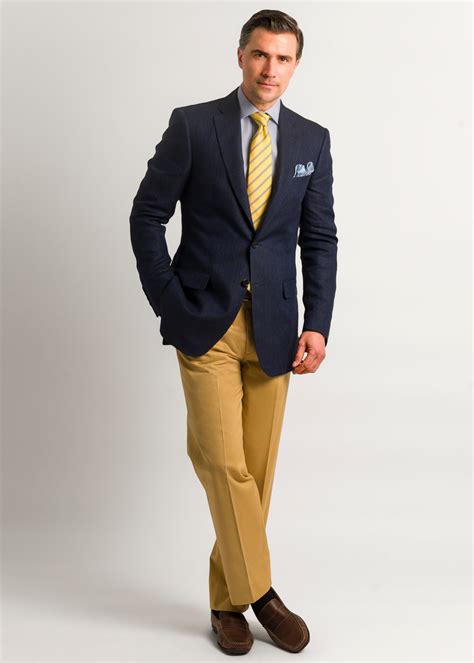 Navy Herringbone Linen Jacket Roderick Charles