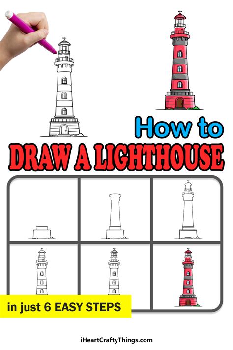 Lighthouse Drawing - How To Draw A Lighthouse Step By Step