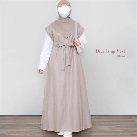 Mininos Gamis Remaja Muslimah Diva Long Vest