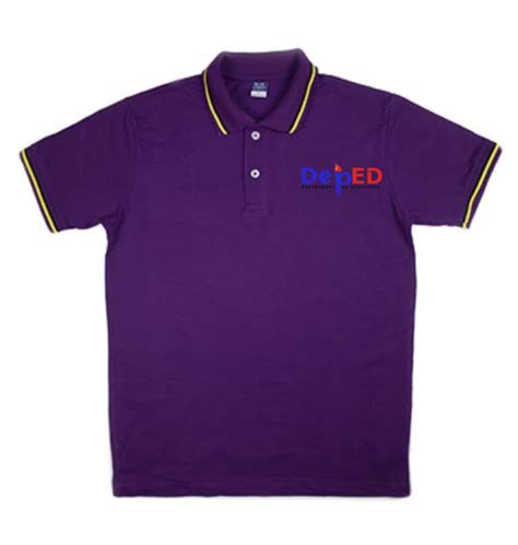 Violet Polo Shirt With DepEd EmbroideredLogo Wash Day Uniform Friday