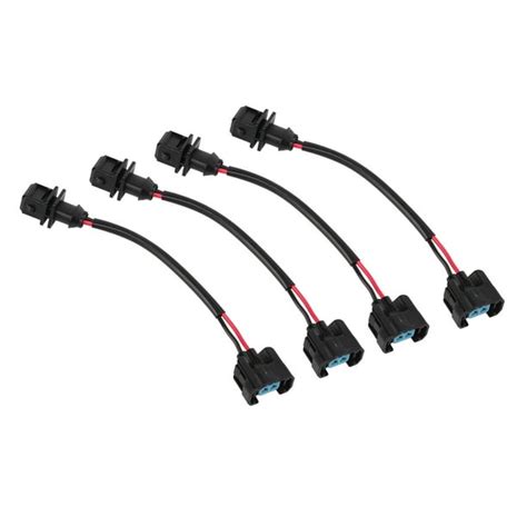 Fuel Injector Connector Wire Harness 4pcs Fuel Injector Conversion Car Fuel Injector Conversion