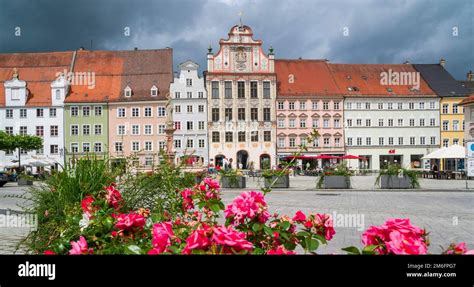 Town Of Landsberg Am Lech In Bavaria With The Historic Town Hall And