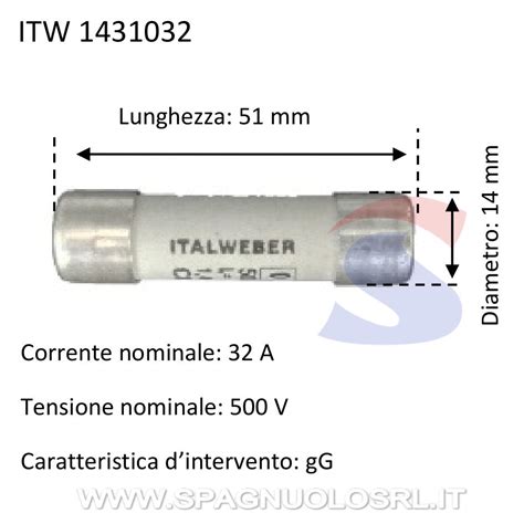 Fusibile Tipo Ch In Steatite X Mm A V Italweber