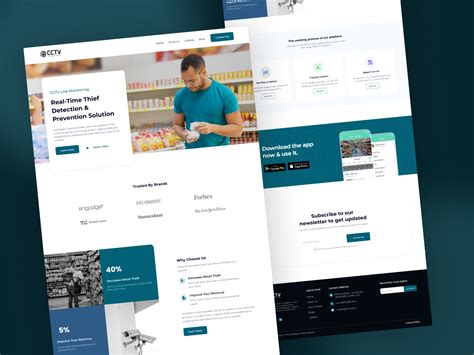 Cctv App Landing Page Figma