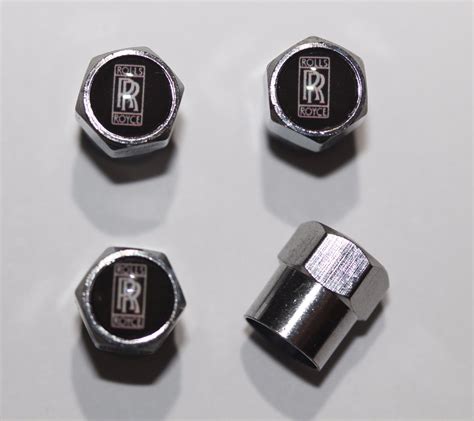 Rolls Royce Black Tire Valve Caps Plus Free Extra Cap Online